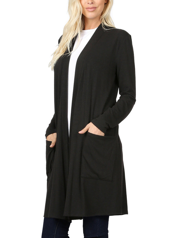 Comfort Long Cardigan -Black