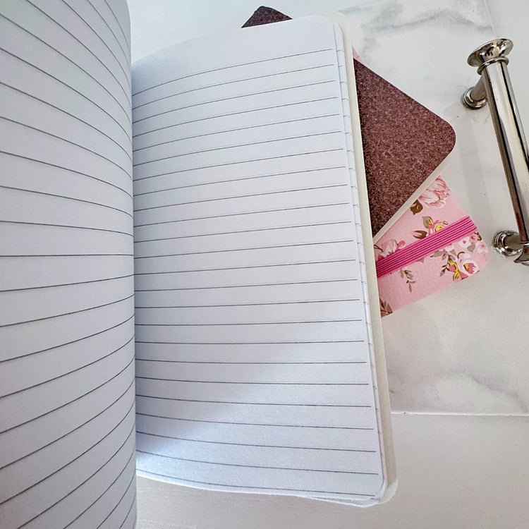 A5 Oxblood Embossed Floral Tri-fold Journal (Oxblood Embossed) - by MunekaWear