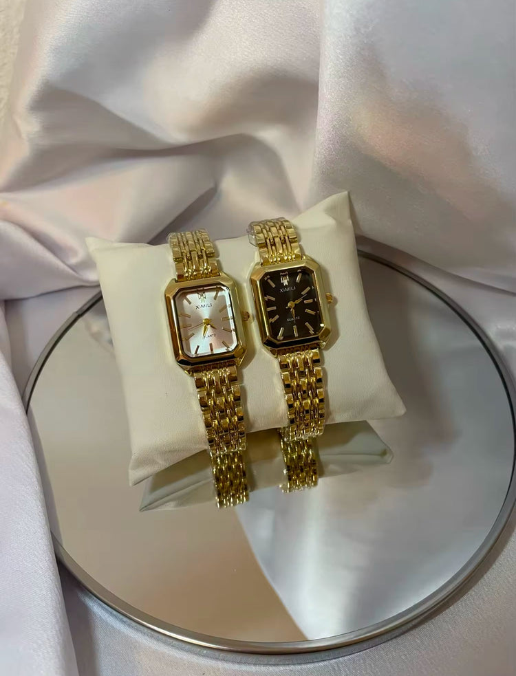 Aura Timeless Quartz Watch (Gold/Black) - Watch by MunekaWear