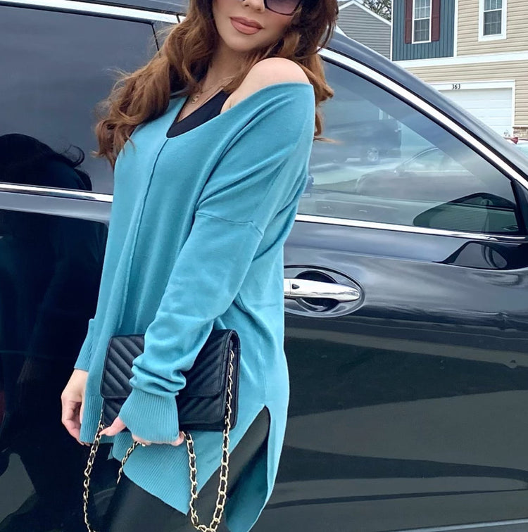 LOLA 3pc Set (Teal) (Small (2-4)) - loungewear by MunekaWear