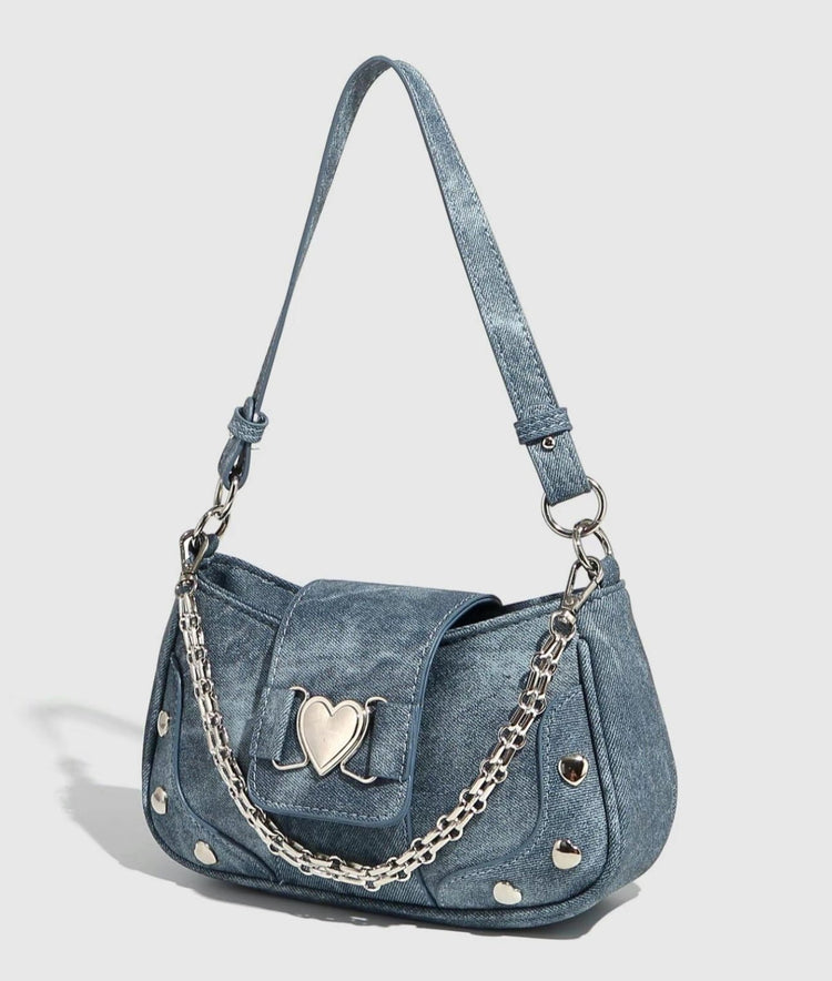 Molly Handbag (Medium Denim Wash) - purse by MunekaWear