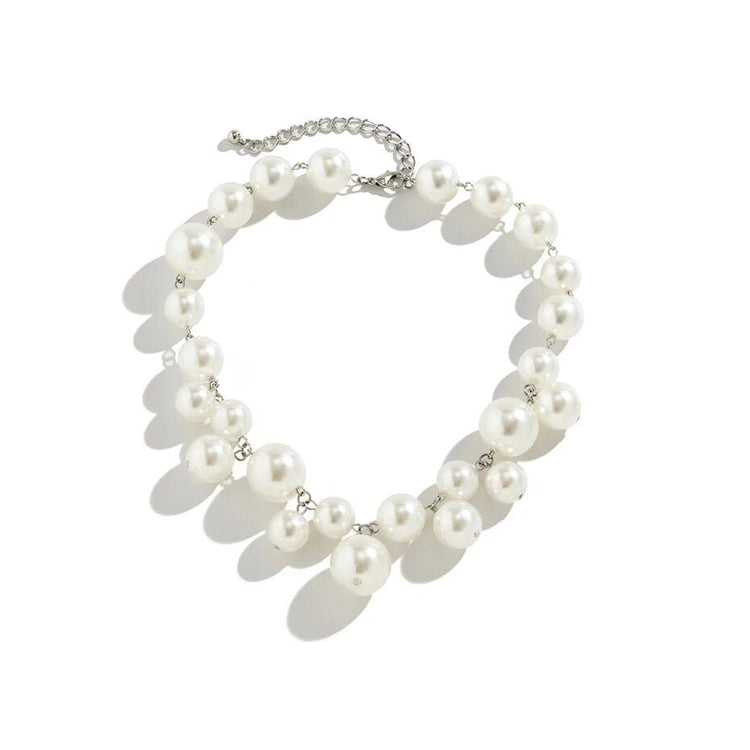 Pearl Bubble Necklace (Pearl) - by MunekaWear