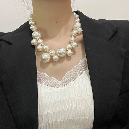 Pearl Bubble Necklace (Pearl) - by MunekaWear