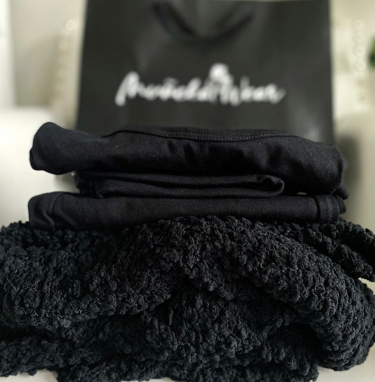 3pc Serenity Cardigan Set (Black)