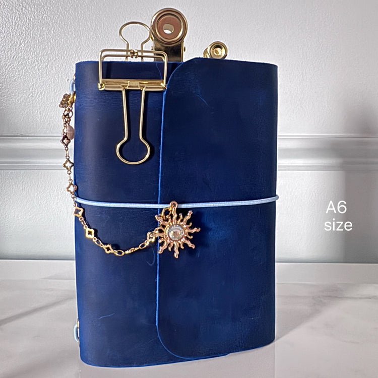 A6 Tri-fold Cobalt Blue Journal