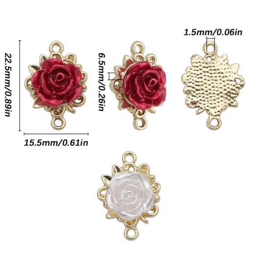 3D Rose Front Charm (Scarlet Red) - by MunekaWear