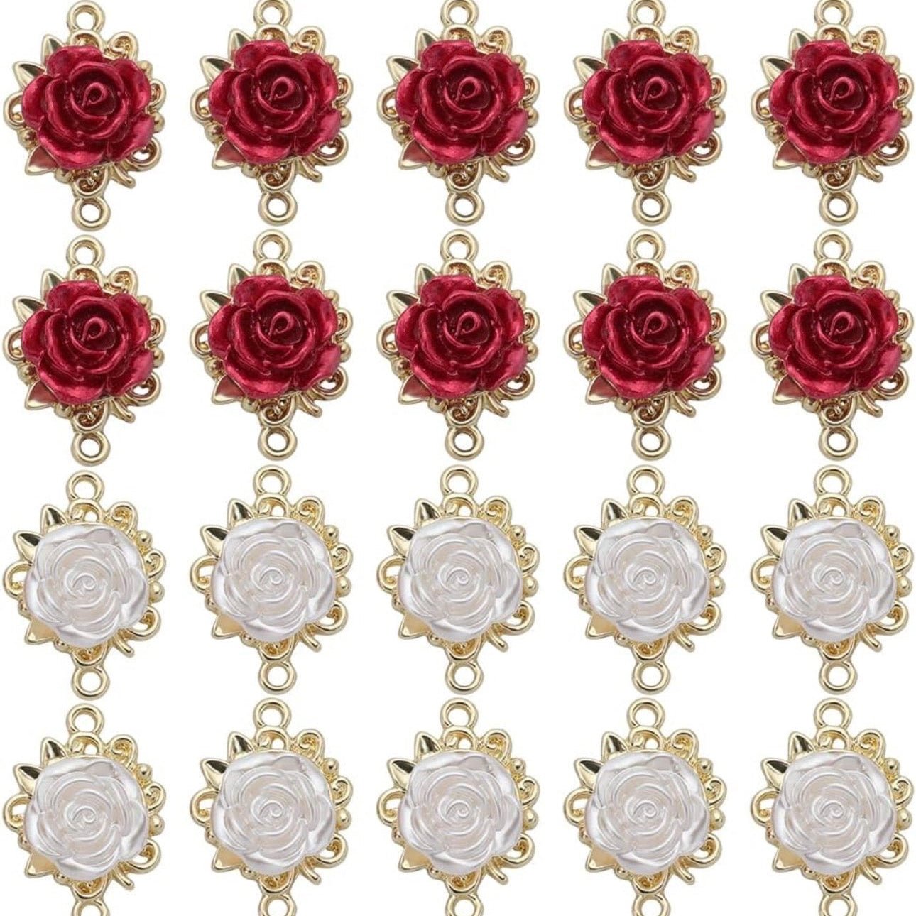 3D Rose Front Charm (Scarlet Red) - by MunekaWear