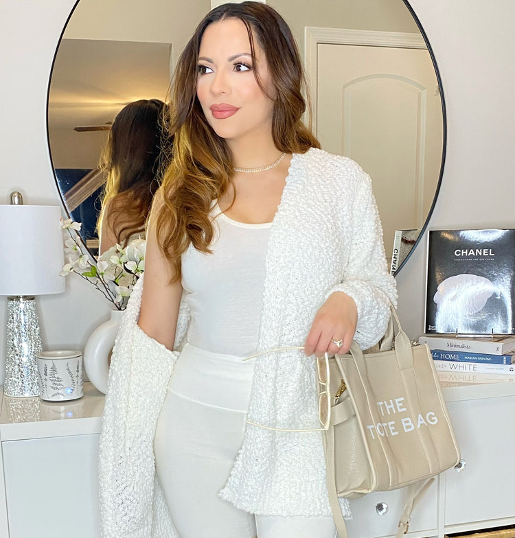 3pc Serenity Cardigan Set (Ivory) (Small) - by MunekaWear