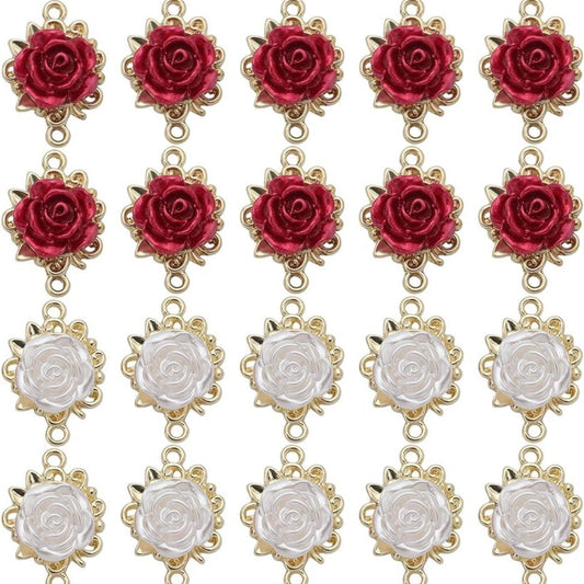 3D Rose Front Charm