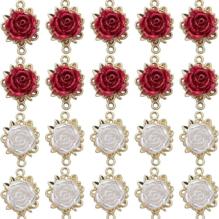 3D Rose Front Charm