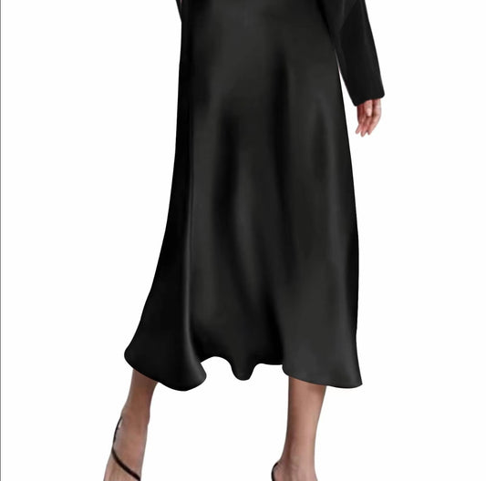 NEW: Satin Midi Skirt
