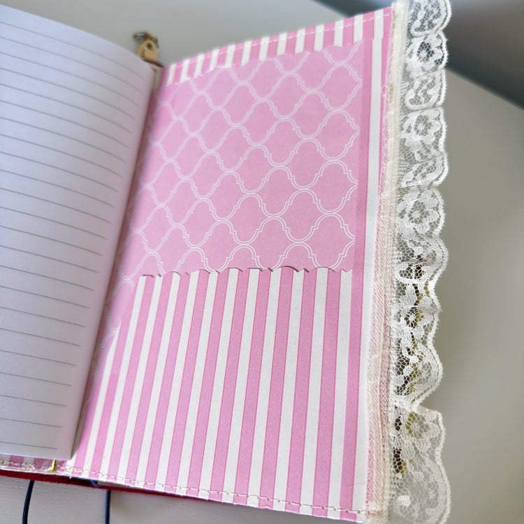 A5 Scarlet Bi-Fold Leather Journal