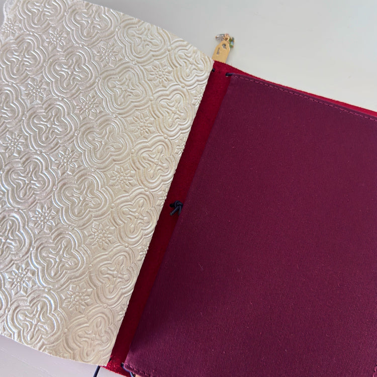 A5 Scarlet Bi-Fold Leather Journal