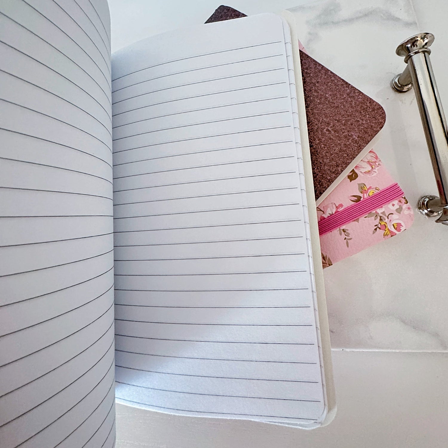 A5 Oxblood Embossed Floral Tri-fold Journal (Oxblood Embossed) - by MunekaWear