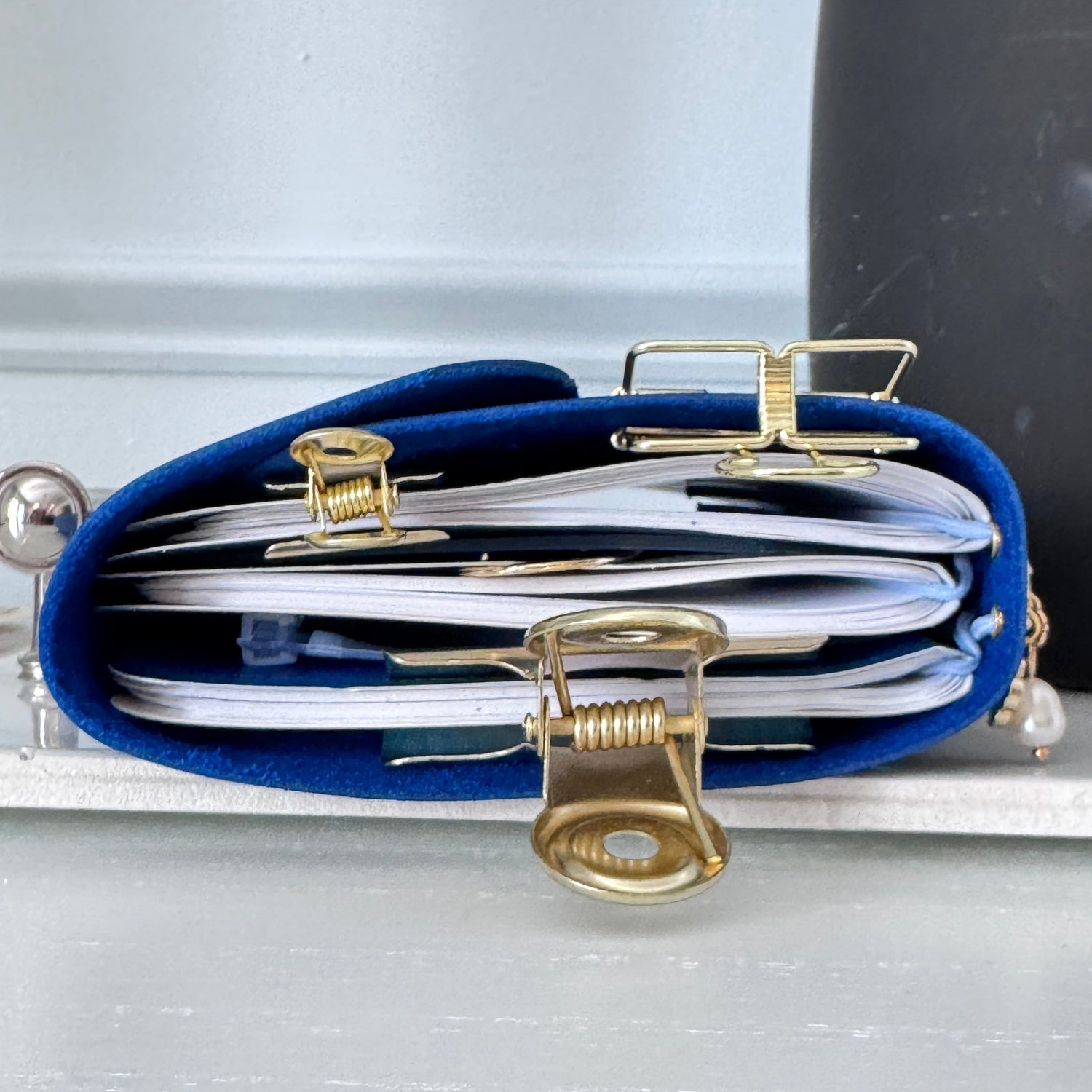 A6 Tri-fold Cobalt Blue Journal () - by MunekaWear