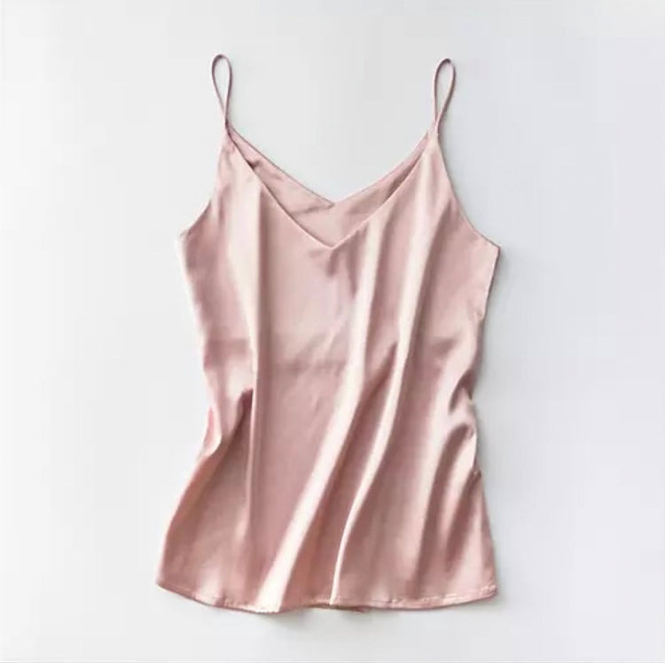 Alyson Silk Reversible Cami (6 colors) (Small) - Shirts & Tops by MunekaWear