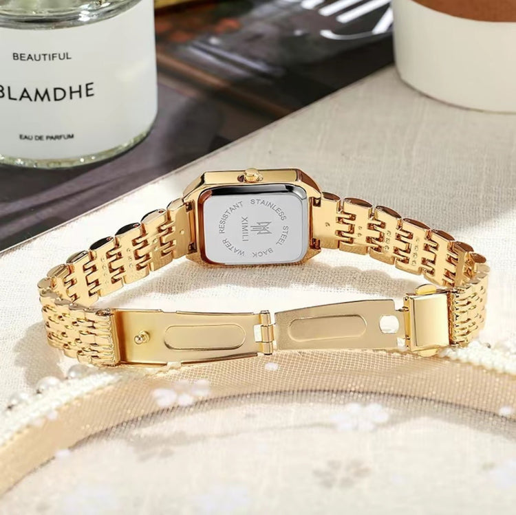 Aura Timeless Quartz Watch -Black/Gold () - Watch by MunekaWear
