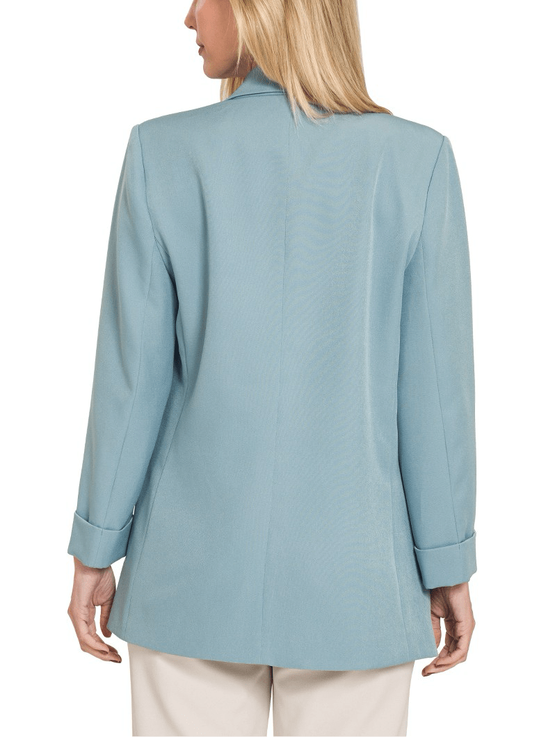 Belize Satin Lined Blazer (Blu-Grey) - by MunekaWear
