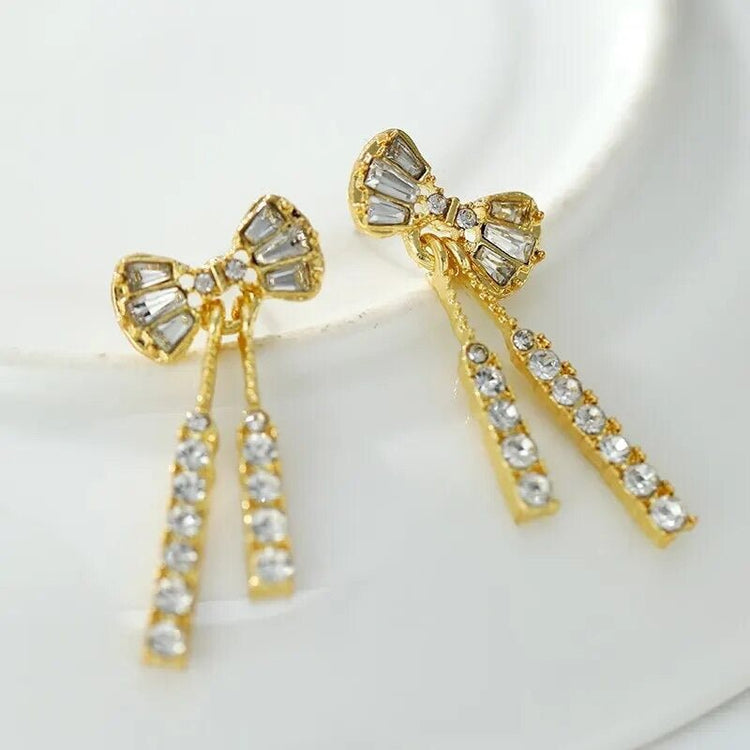 Dainty Bow Earrings () - Earrings by MunekaWear
