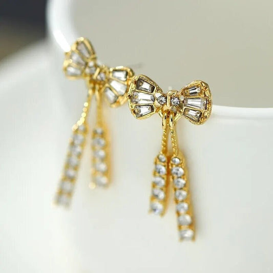 Dainty Bow Earrings () - Earrings by MunekaWear