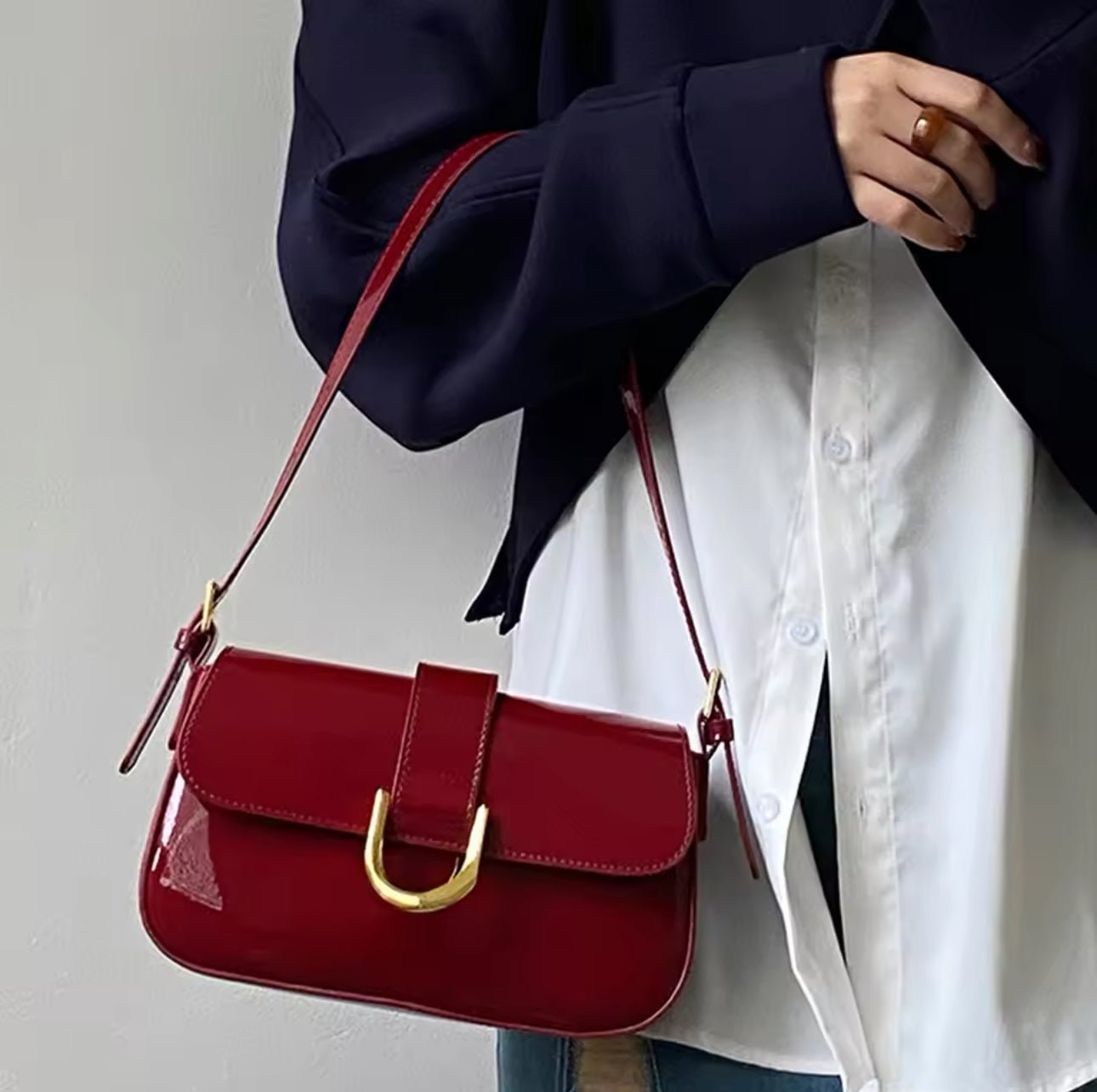 Delina Vintage Handbag (5 colors) (Champagne) - by MunekaWear