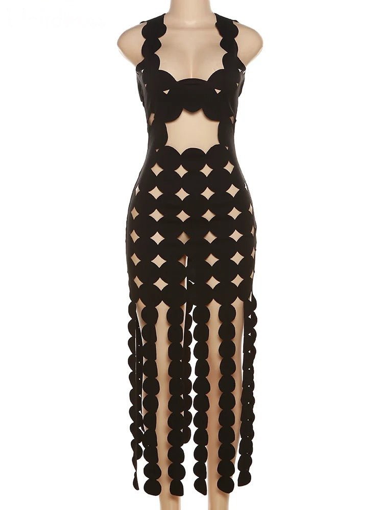 ELLA Laser Cut Dress (Small (2-4)) - by MunekaWear