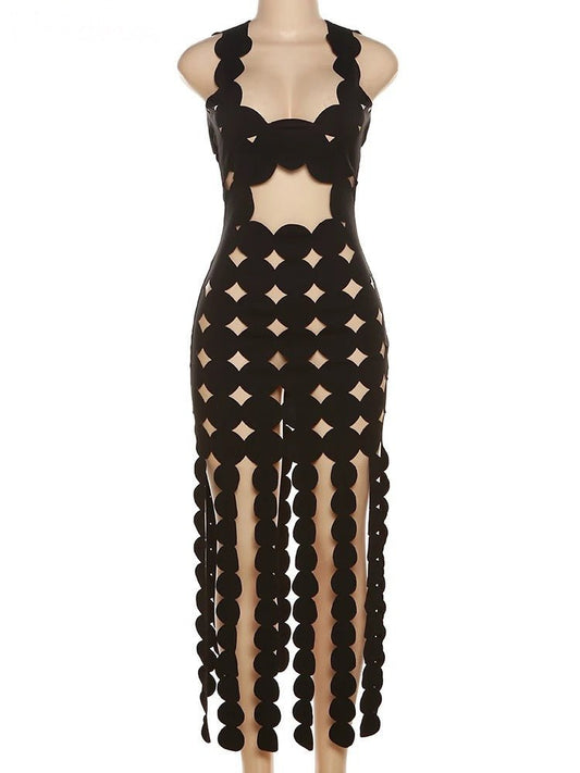 ELLA Laser Cut Dress (Small (2-4)) - by MunekaWear