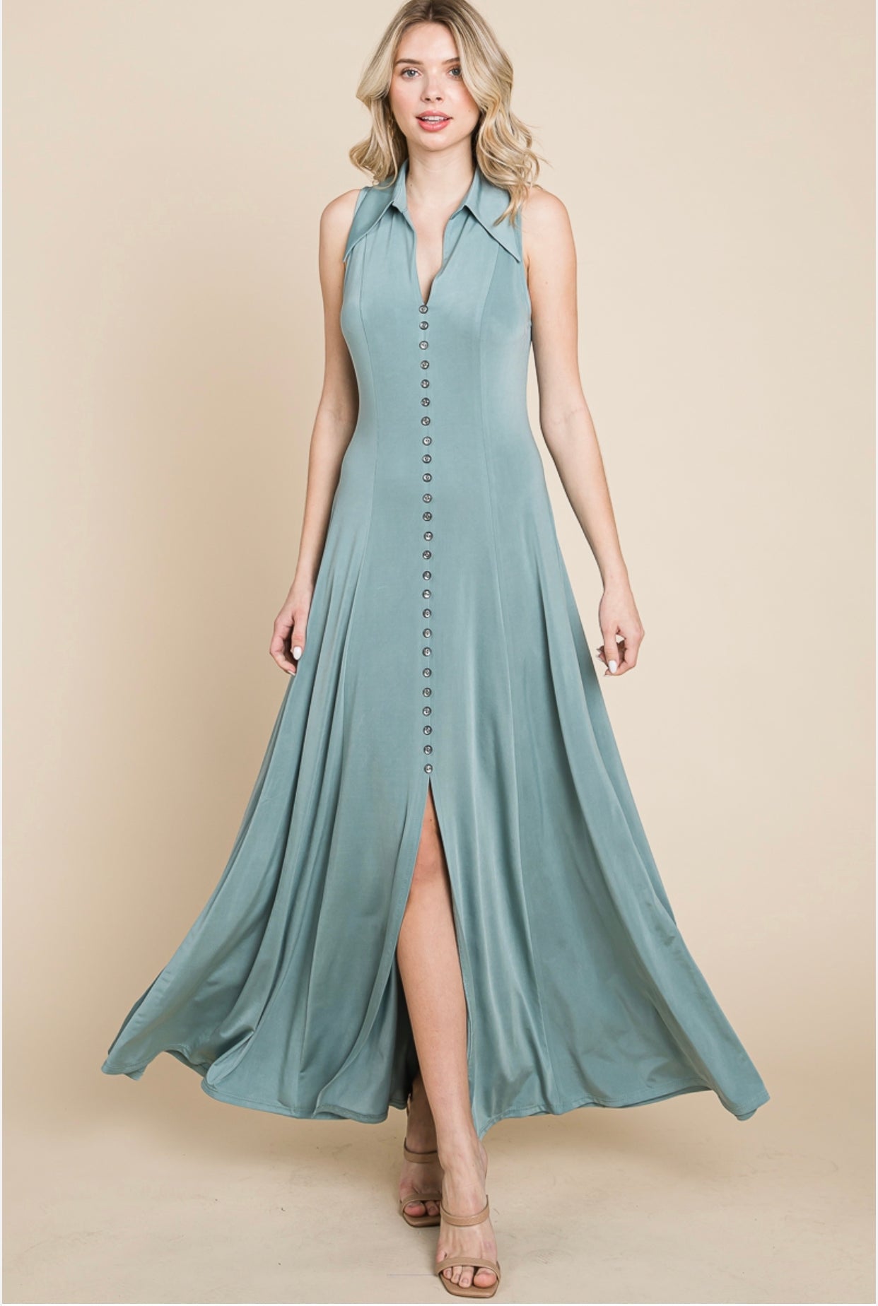 Eminence Vintage Style Dress -Jade (Jade) - Dresses by MunekaWear
