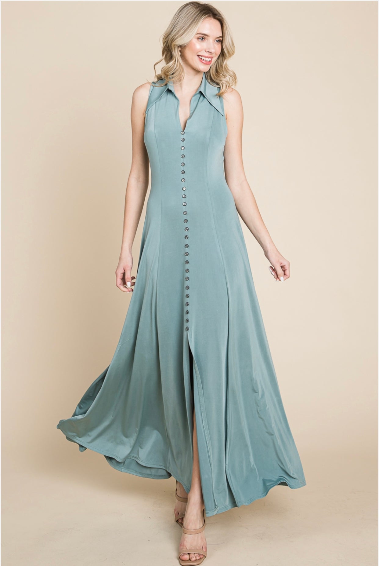 Eminence Vintage Style Dress -Jade (Jade) - Dresses by MunekaWear