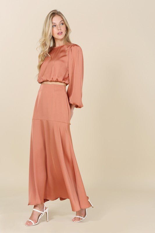 Harmony Satin Mermaid Set (Copper) (Copper) - Outfit by MunekaWear