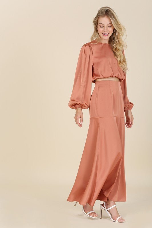 Harmony Satin Mermaid Set (Copper) (Copper) - Outfit by MunekaWear