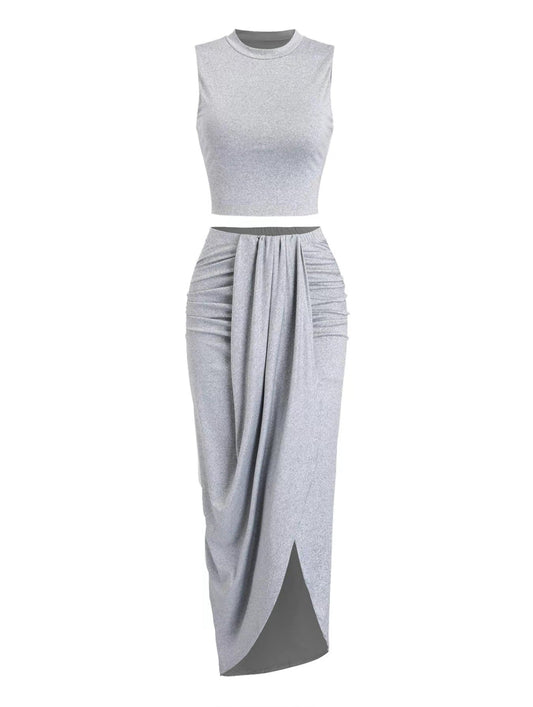 Kandee 2PC Set (Grey) - by MunekaWear
