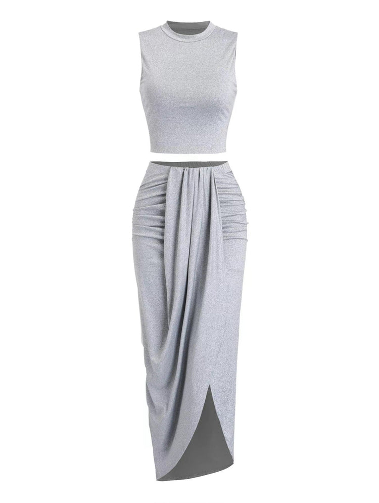 Kandee 2PC Set (Grey) - by MunekaWear