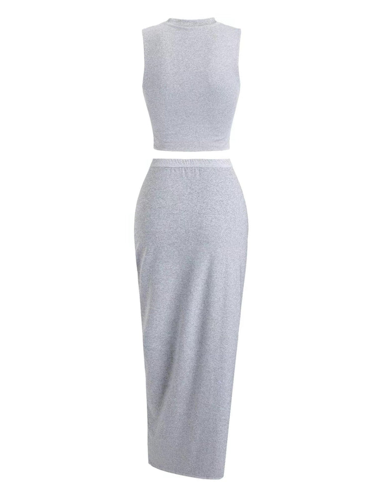 Kandee 2PC Set (Grey) - by MunekaWear
