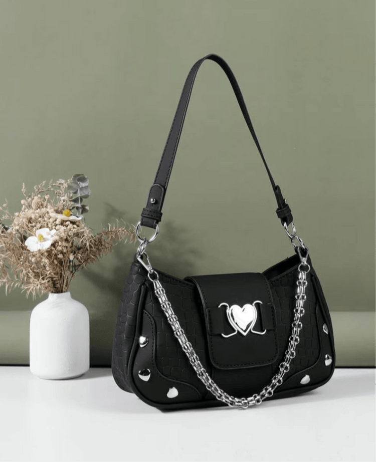 Molly Handbag (Black) - purse by MunekaWear