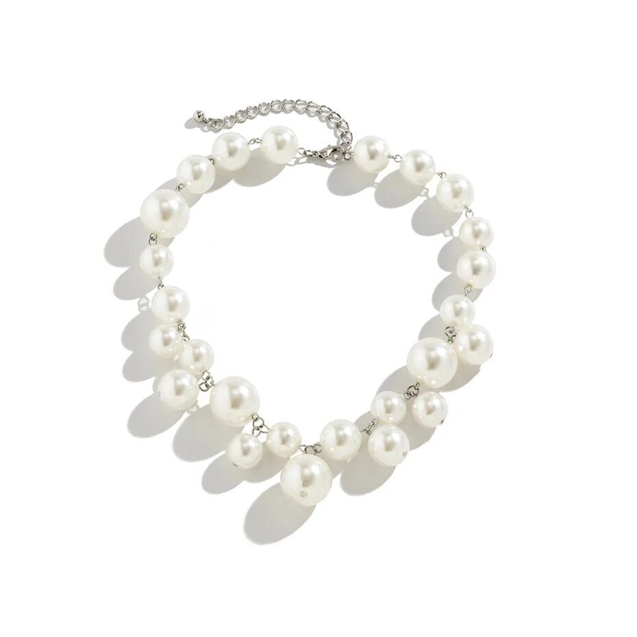 Pearl Bubble Necklace (Pearl) - by MunekaWear