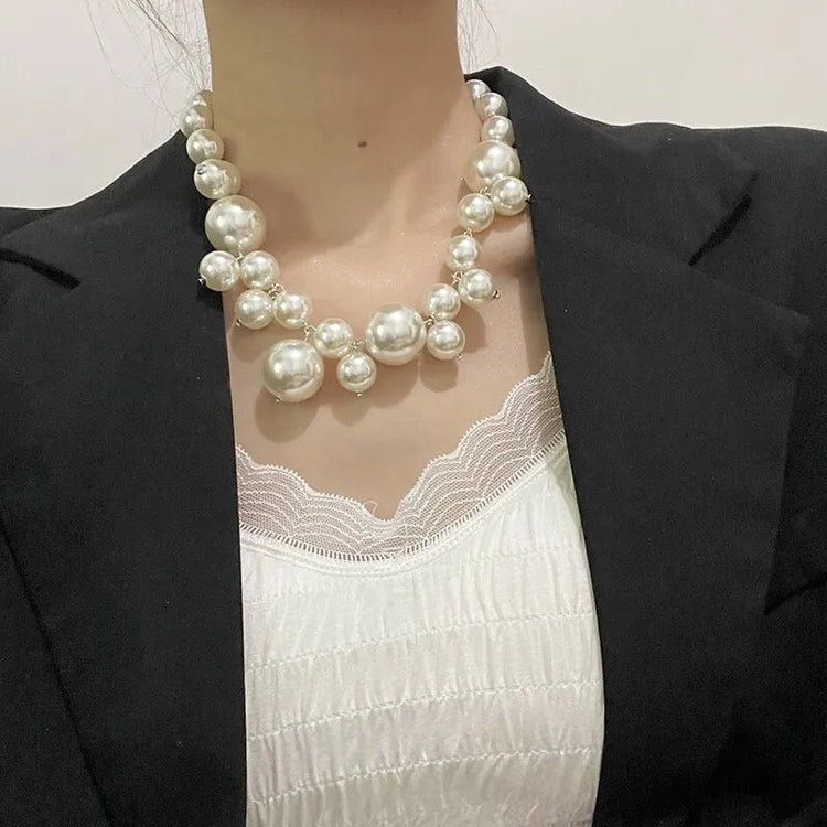 Pearl Bubble Necklace (Pearl) - by MunekaWear