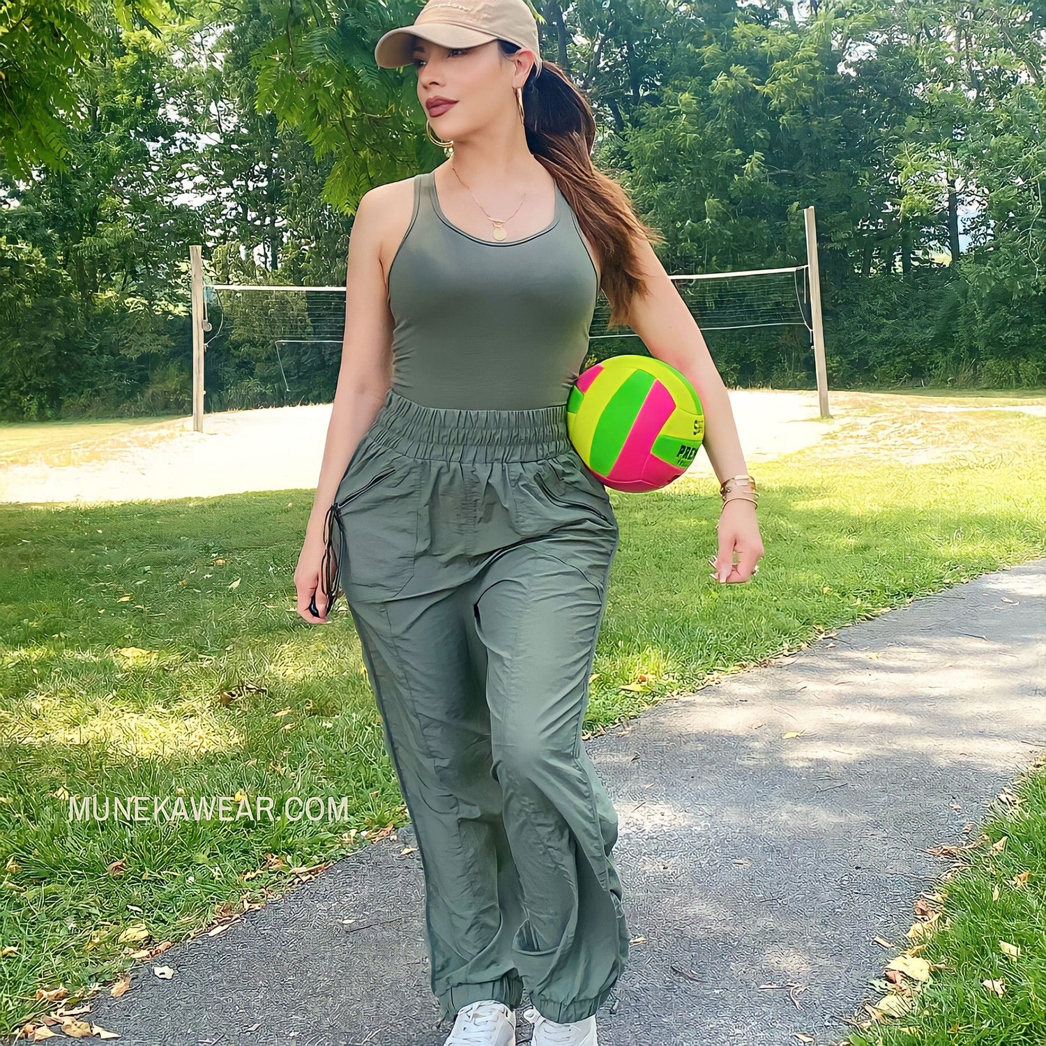 Wind Up Windbreaker Set (Olive) - Apparel & Accessories by MunekaWear