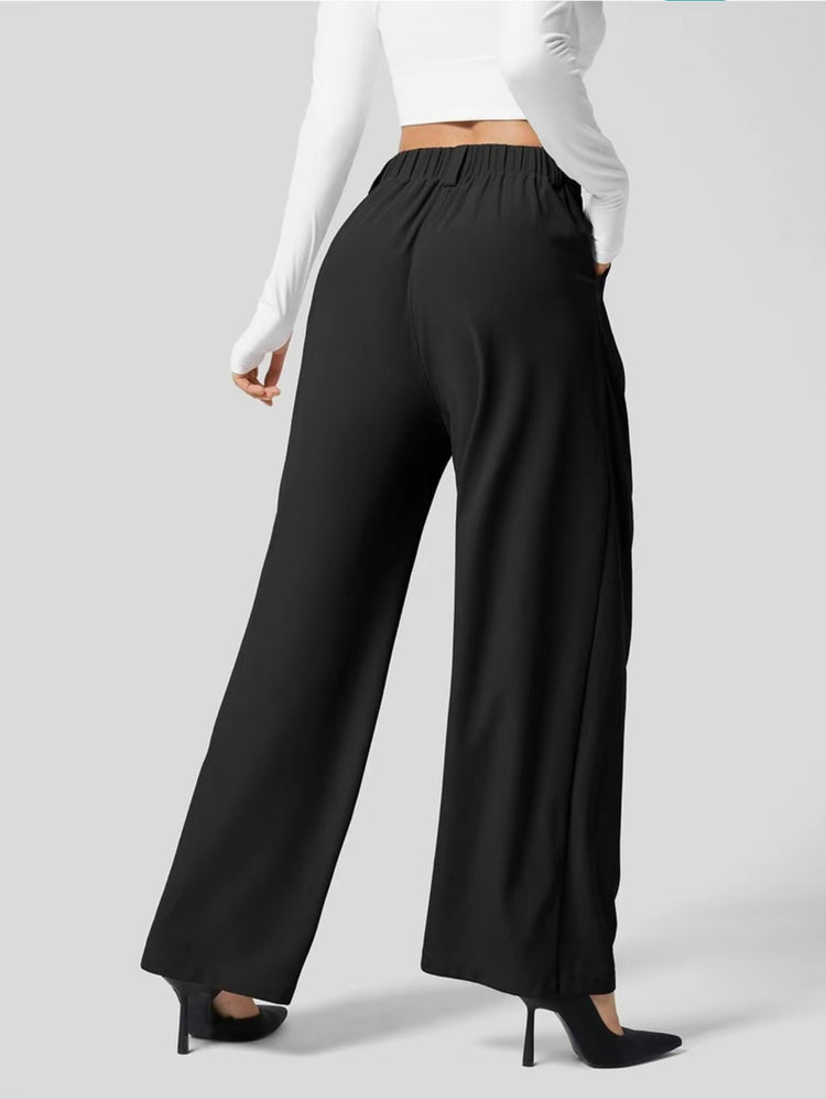 XO Wide Leg Pants (3 colors) (Black) - Apparel & Accessories by MunekaWear