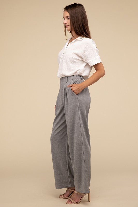 XO Wide Leg Pants (3 colors) (Pink) - Apparel & Accessories by MunekaWear
