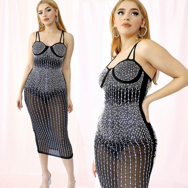Glitter Bomb Dress (Small) - by MunekaWear