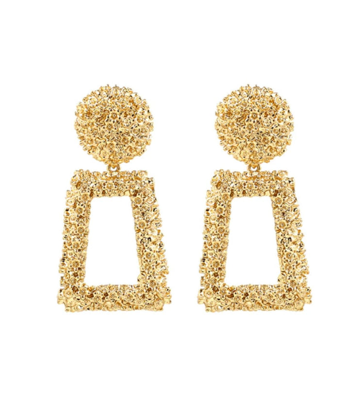 Jayde Large Earrings (Gold) - Earrings by MunekaWear