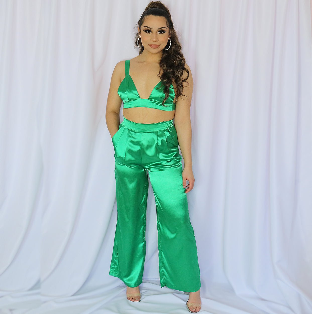 Tamara Satin Set (3 colors) (Small) - by MunekaWear