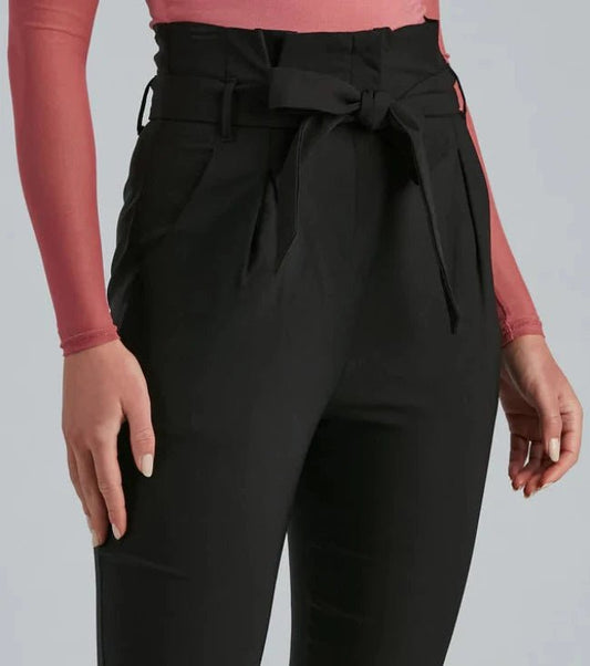 Tatiana High Waist Pants (Small 2/4) - by MunekaWear