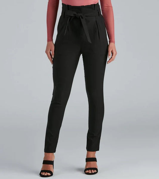 Tatiana High Waist Pants (Small 2/4) - by MunekaWear