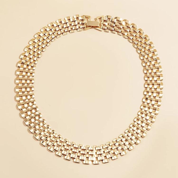 Xoe Link Necklace (Gold) - by MunekaWear